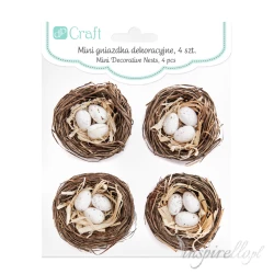 Mini gniazdka dekoracyjne 5,5cm - 4 sztuki