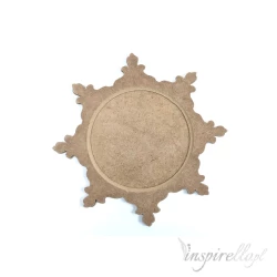 Bombka śnieżynka dwuczęściowa 17,5 cm - 2 elementy