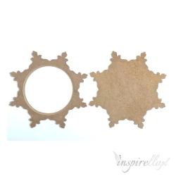 Bombka śnieżynka dwuczęściowa 17,5 cm - 2 elementy