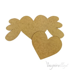 Uskrzydlone serce  HDF/MDF - 24,5x11cm