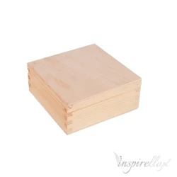 Drewniane pudełko  kwadratowe - 15,8x15,8cm