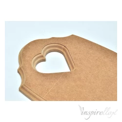 Deska frezowana z sercem MDF - 30x20cm