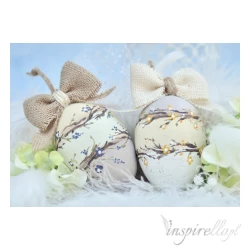 Wstążka jutowa tkana ecru szerokość 50mm - 1metr