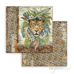 Bloczek papierów do scrapbookingu - 10 arkuszy  30x30 cm AMAZONIA