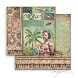 Bloczek papierów do scrapbookingu - 10 arkuszy  30x30 cm AMAZONIA