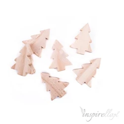 Drewniane choinki 4x5,4 grubość: 1,5cm - 6 sztuk