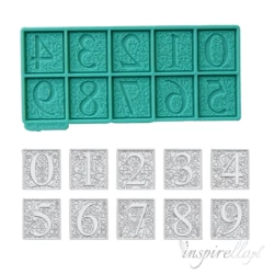 Liczby z ornamentem foremka silikonowa 2,5x2,5cm - litera