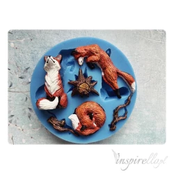 FOREMKA SILIKONOWA do decoupage lisek lis forma fi 10 cm