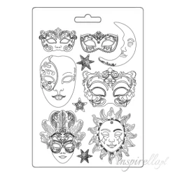STAMPERIA FOREMKA DO ODLEWÓW 29,7x21cm MASQUERADE MASKI
