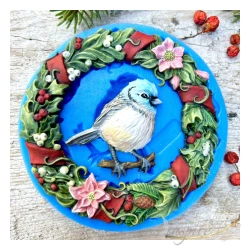 FOREMKA SILIKONOWA WIENIEC Z WRÓBELKIEM 13cm