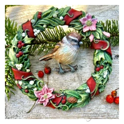 FOREMKA SILIKONOWA WIENIEC Z WRÓBELKIEM 13cm