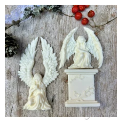 FOREMKA SILIKONOWA ANIOŁY Z POSTUMENTEM 11 x 11,5 cm
