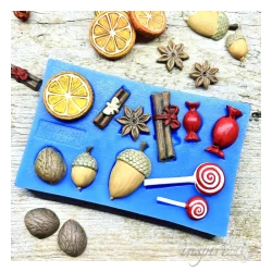 FOREMKA SILIKONOWA ŚWIĄTECZNE DROBIAZGI 10,7 cm x 6,7 cm