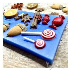 FOREMKA SILIKONOWA ŚWIĄTECZNE DROBIAZGI 10,7 cm x 6,7 cm