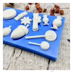 FOREMKA SILIKONOWA ŚWIĄTECZNE DROBIAZGI 10,7 cm x 6,7 cm