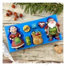 FOREMKA SILIKONOWA MIKOŁAJ I MIKOŁAJOWA 13,1 cm x 6,5 cm