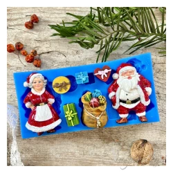 FOREMKA SILIKONOWA MIKOŁAJ I MIKOŁAJOWA 13,1 cm x 6,5 cm