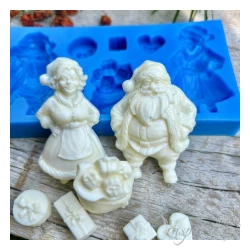 FOREMKA SILIKONOWA MIKOŁAJ I MIKOŁAJOWA 13,1 cm x 6,5 cm