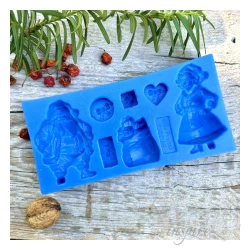 FOREMKA SILIKONOWA MIKOŁAJ I MIKOŁAJOWA 13,1 cm x 6,5 cm