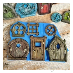 FOREMKA SILIKONOWA BAJKOWE DRZWI I OKNA 16,3 x 10,7 cm