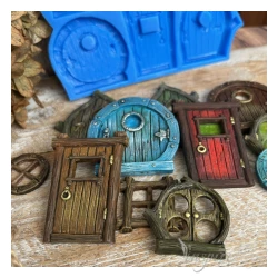 FOREMKA SILIKONOWA BAJKOWE DRZWI I OKNA 16,3 x 10,7 cm