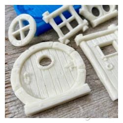 FOREMKA SILIKONOWA BAJKOWE DRZWI I OKNA 16,3 x 10,7 cm