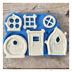 FOREMKA SILIKONOWA BAJKOWE DRZWI I OKNA 16,3 x 10,7 cm