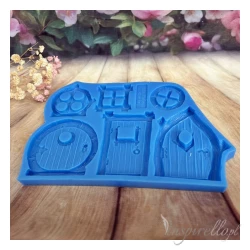 FOREMKA SILIKONOWA BAJKOWE DRZWI I OKNA 16,3 x 10,7 cm