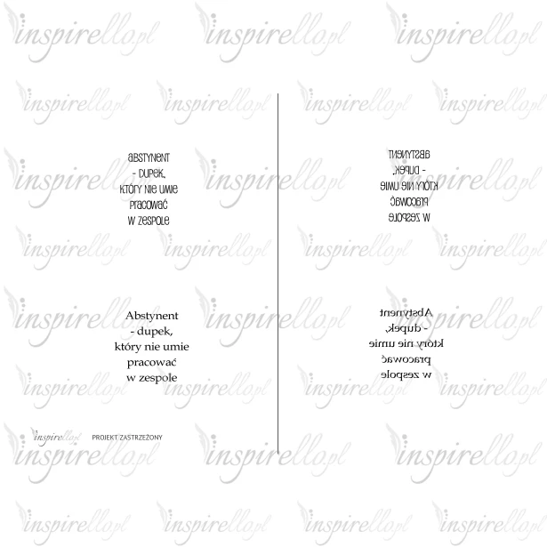 Elektroniczny  tekst na lodówkę (KOŁO+KWADRAT) - abstynent