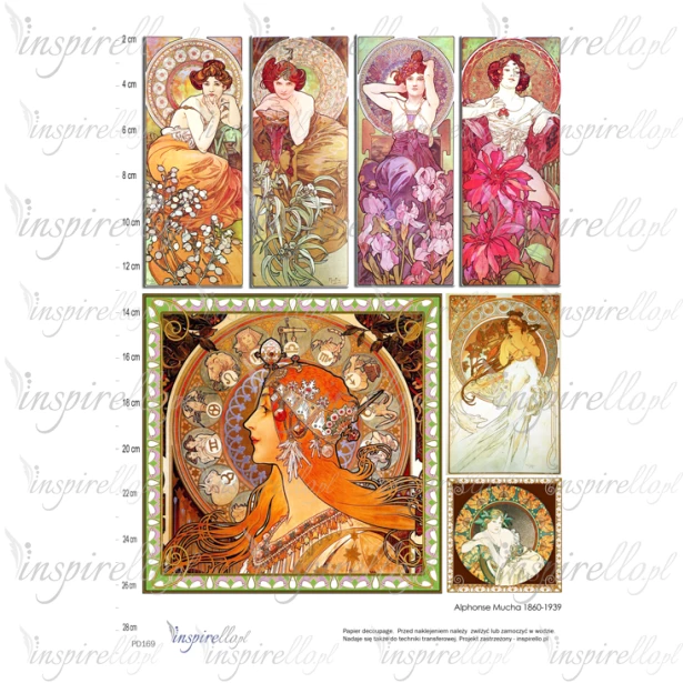 Elektroniczny papier decoupage: Alphonse Mucha